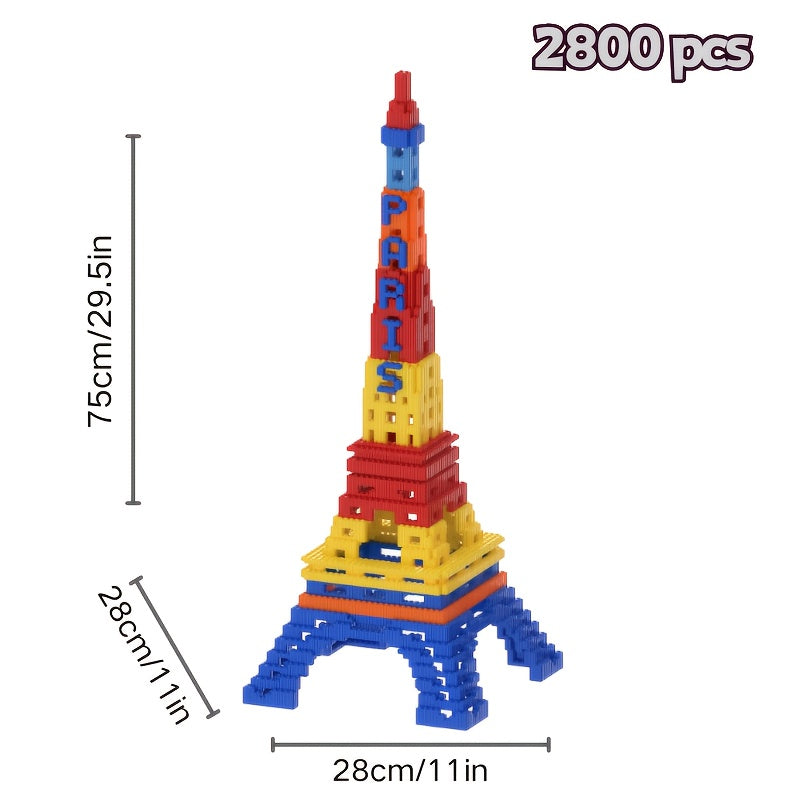 Colored Eiffel Tower | Building Blocks
