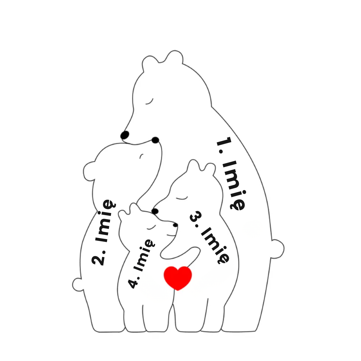 Family Single-Parent Cozy Bear - Symbol of Love