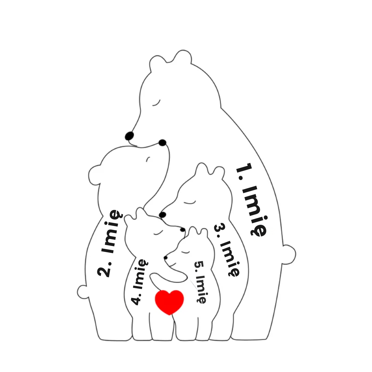 Family Single-Parent Cozy Bear - Symbol of Love