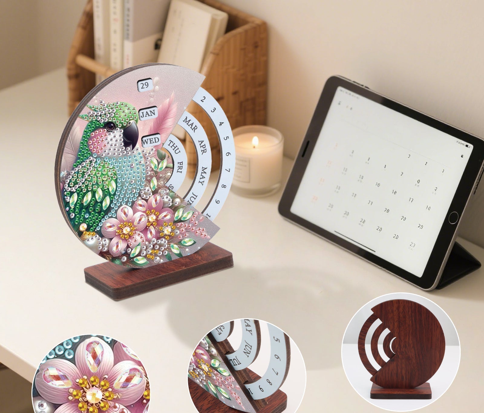 Green Bird | Calendar | Diamond Painting