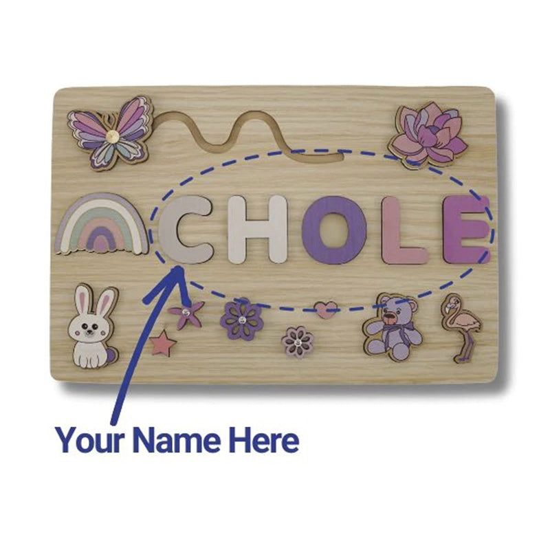 Custom Name Montessori Wooden Board - Halloween Collection