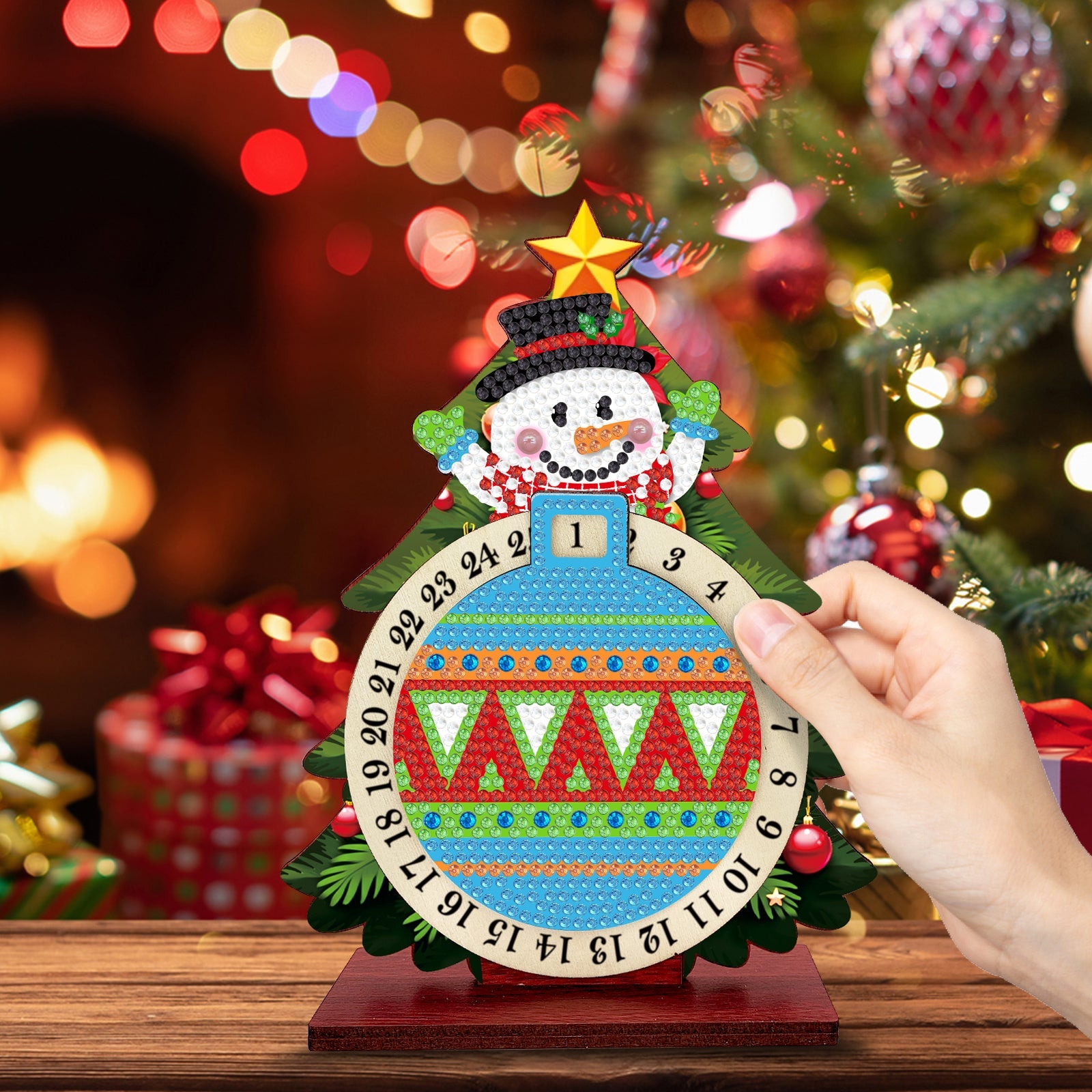 Snowman in Christmas Tree | Calendar | Diamond Painting