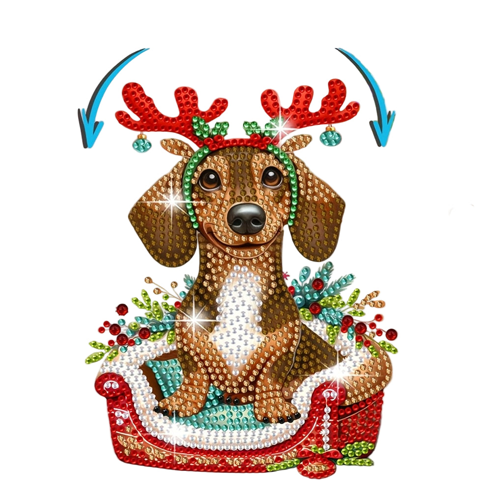 Moving Dog in Basket | Diamond Painting