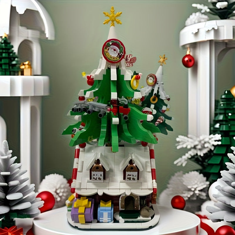 Christmas Tree on Christmas House | Building Blocks