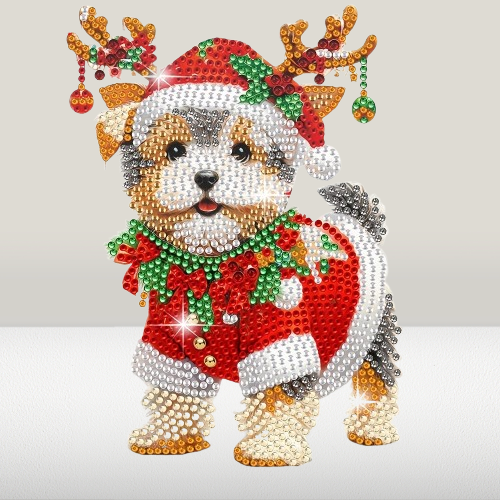 Moving Christmas Dog | Diamond Painting