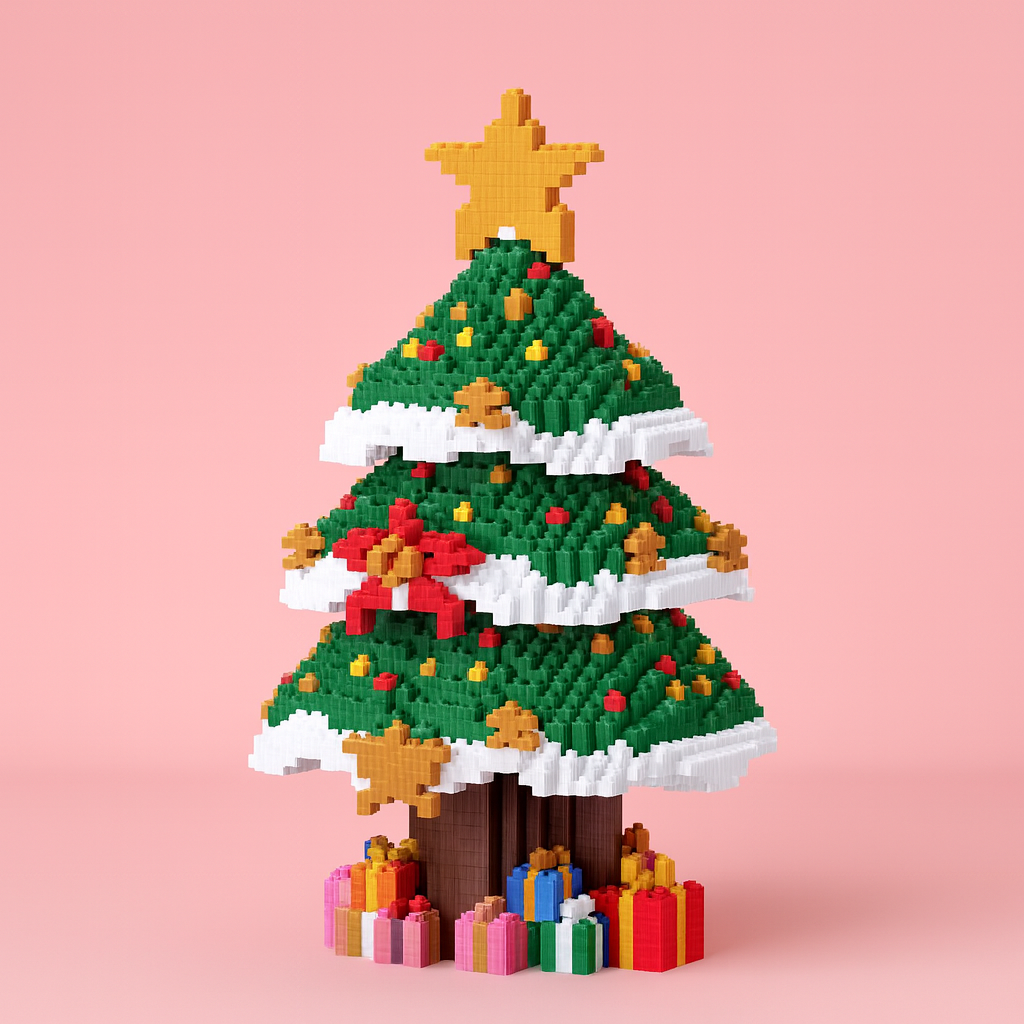 Christmas tree with star | Building blocks