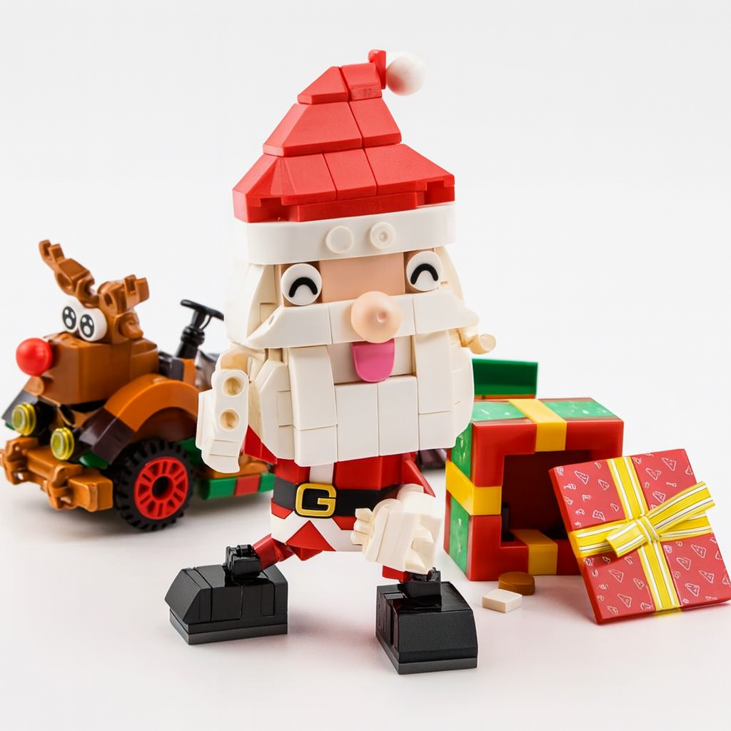 Santa Claus on Car | Building Blocks