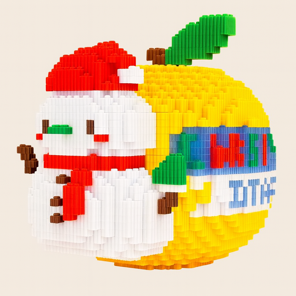 3D Gel Christmas Apple | Building Blocks