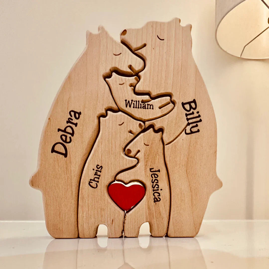 Wooden Bear Family | Personalized, Unique, and Original