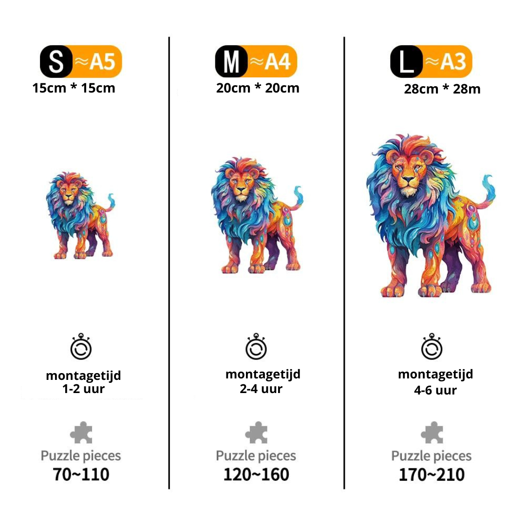 Cool Lion | Wooden Puzzle