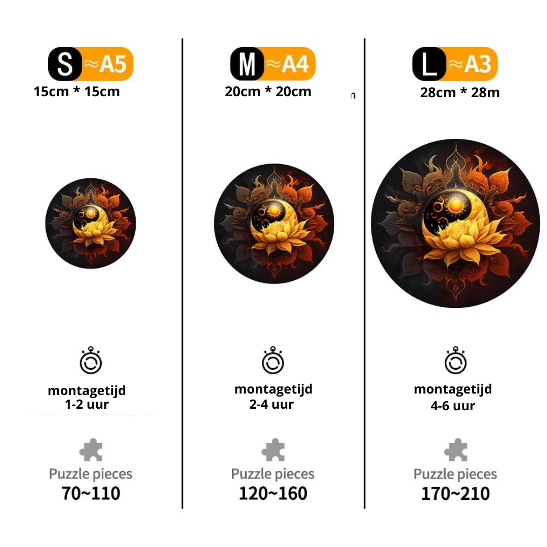 Moon Flowers | Wooden Puzzle