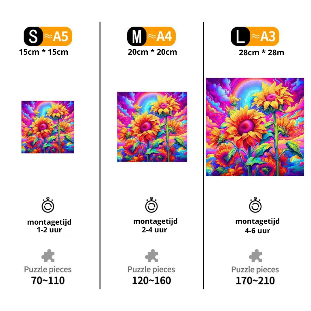 Joyful Sunflowers | Wooden Puzzle