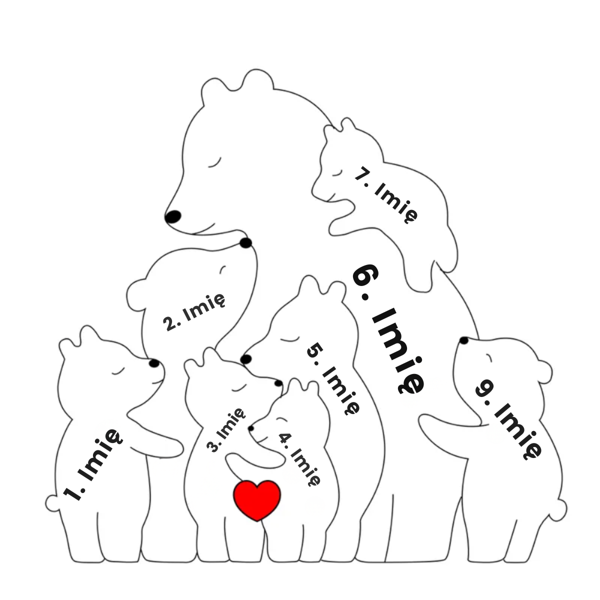 Family Single-Parent Cozy Bear - Symbol of Love