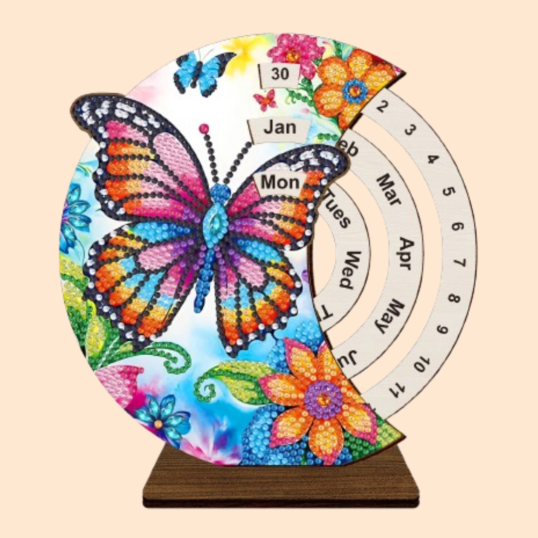 Colored Butterfly | Calendar | Diamond Painting