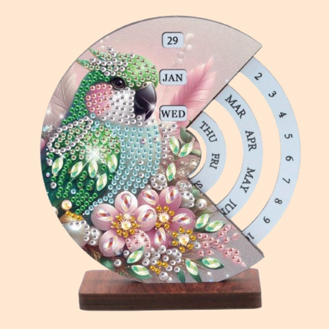 Green Bird | Calendar | Diamond Painting