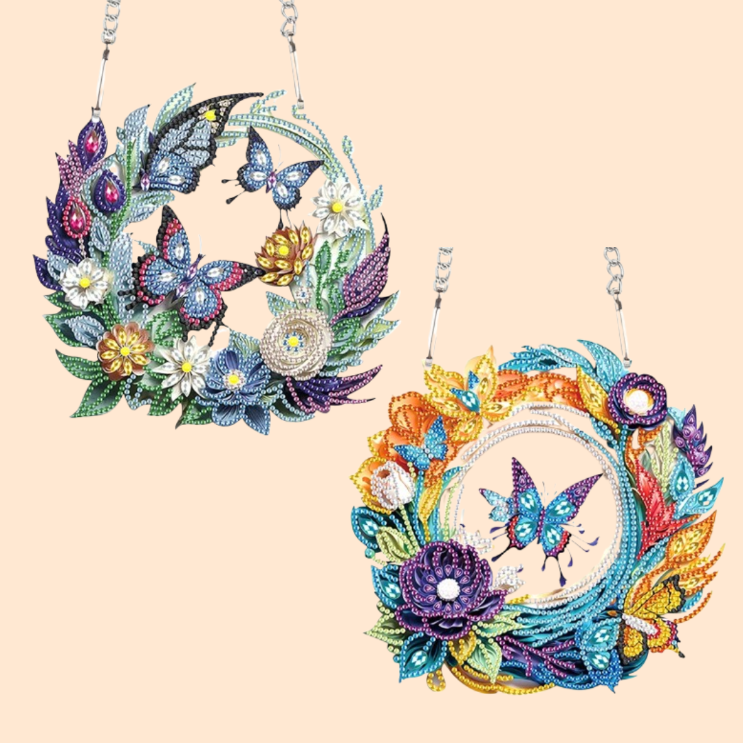 Decorative Hanger | Butterflies | Diamond Painting