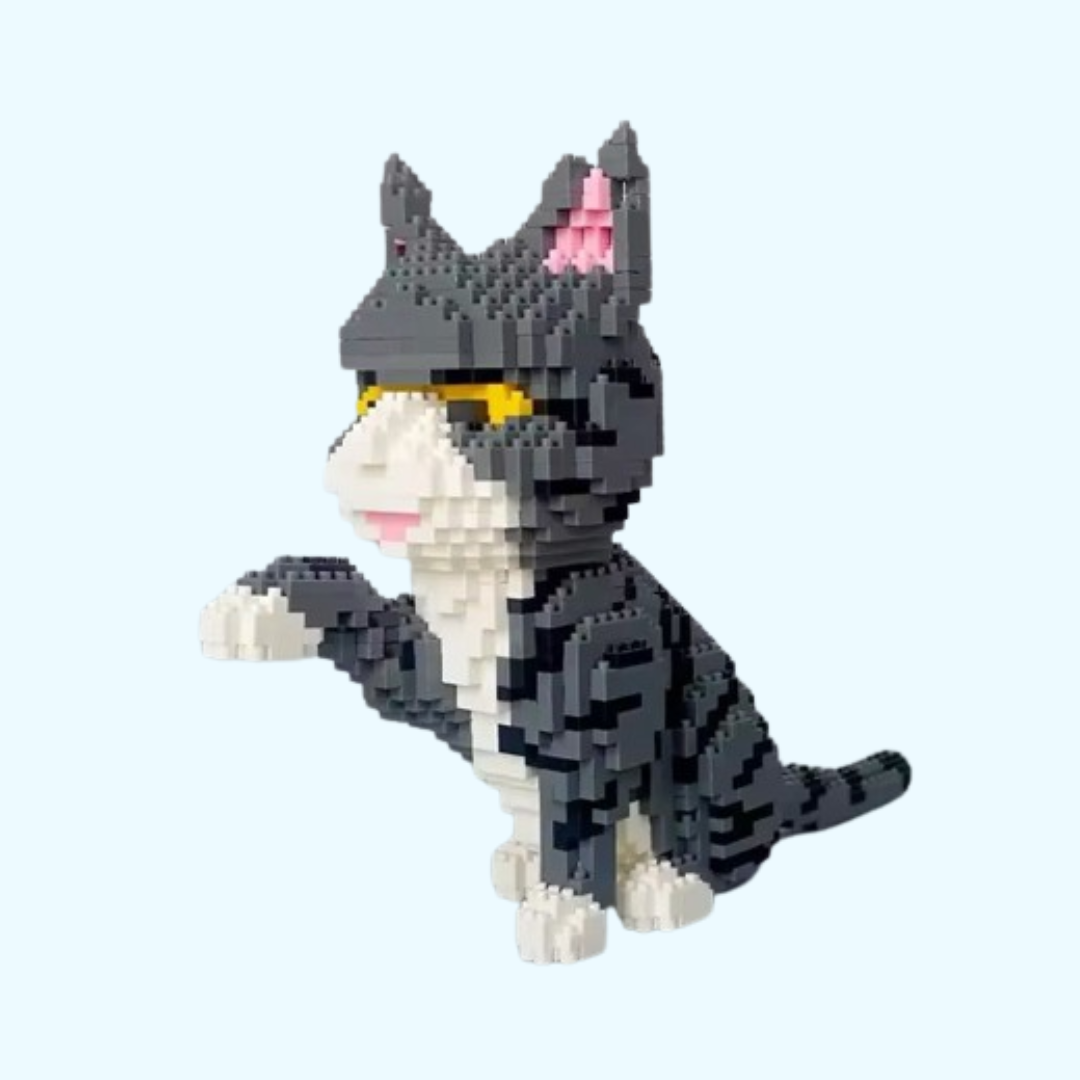 Gray Cat | Building Blocks