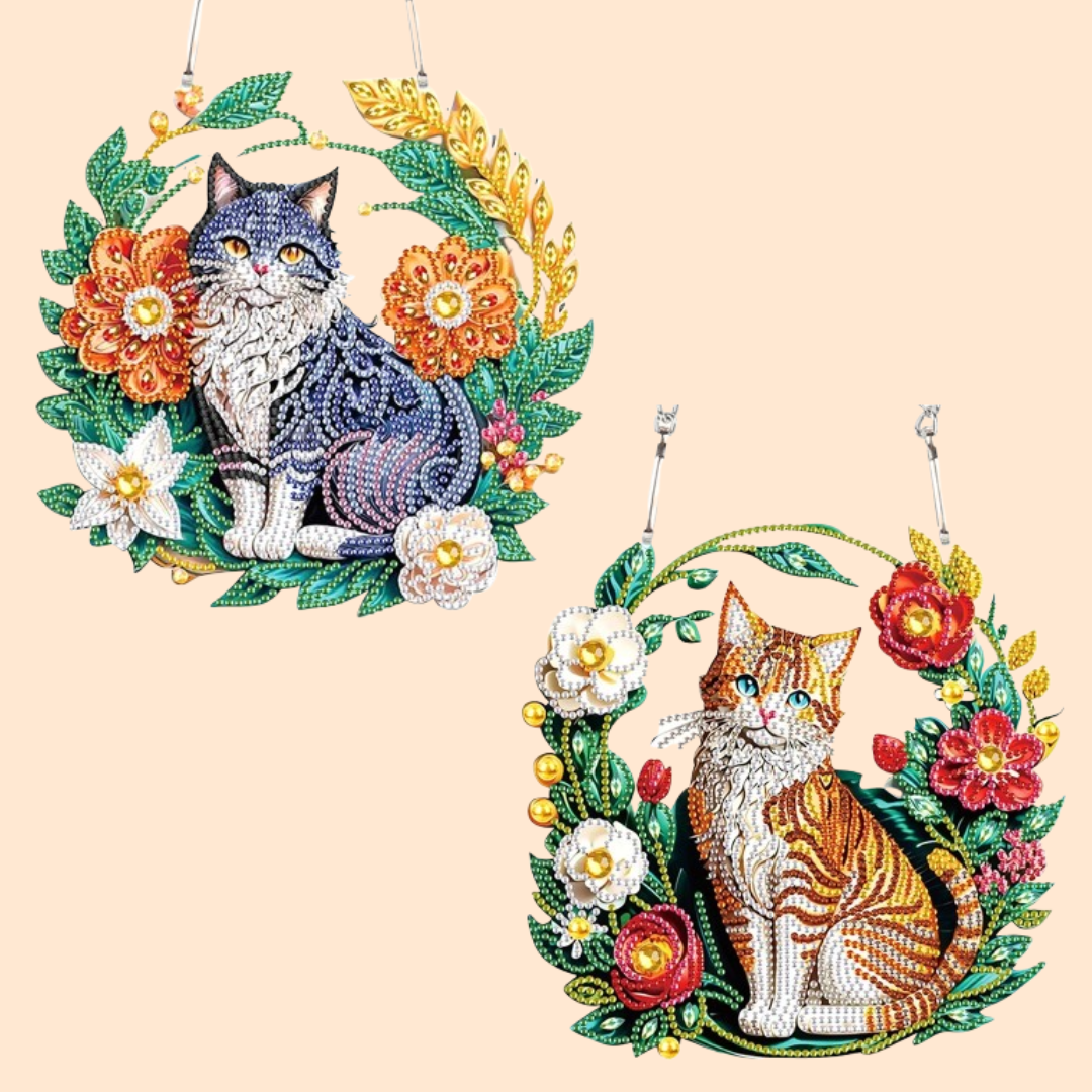 Decorative Cat Hanger | Diamond Painting