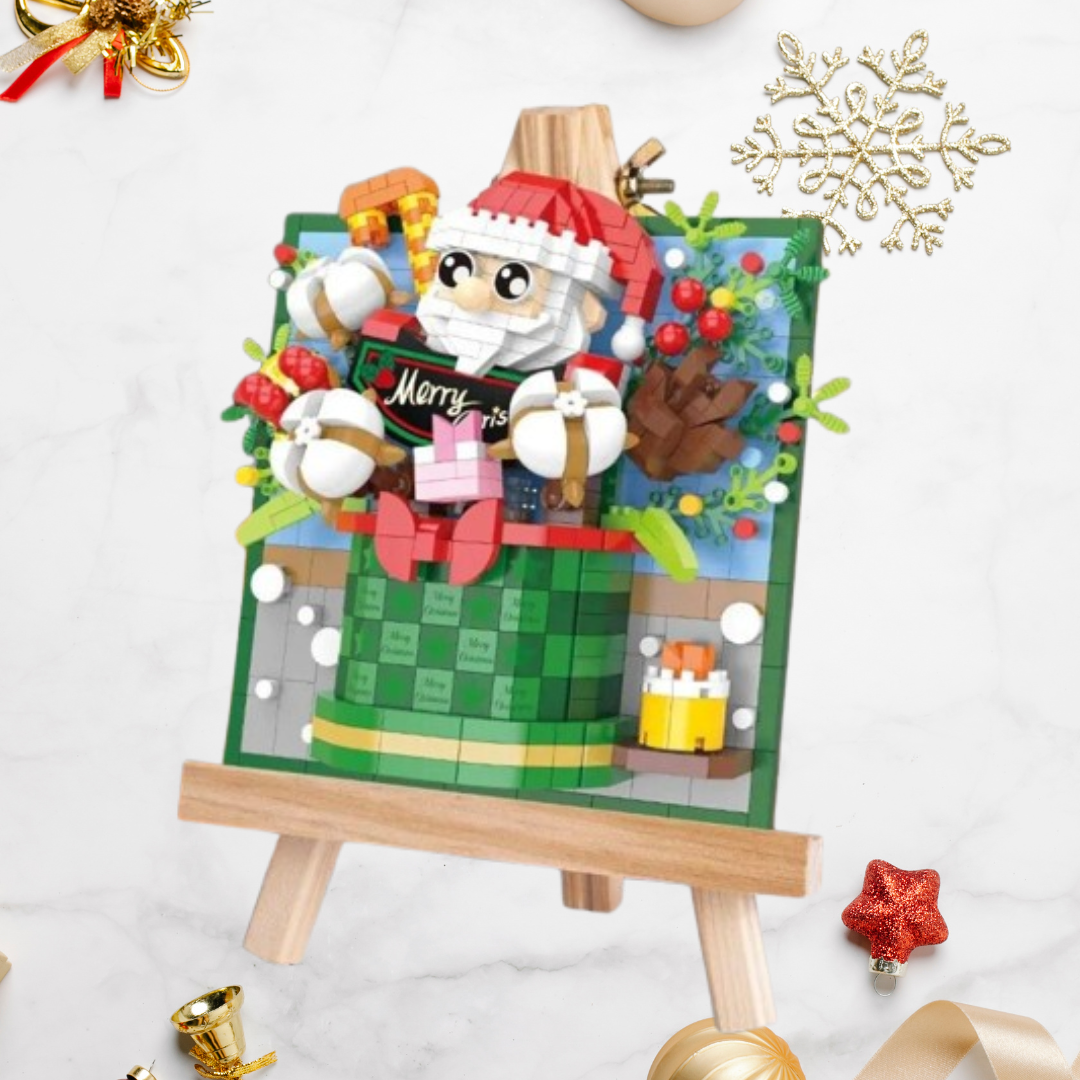 Beautiful Christmas painting | Building blocks