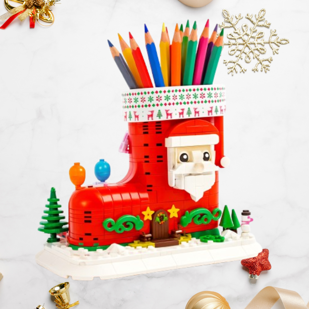 Christmas shoe pen holder | Building blocks
