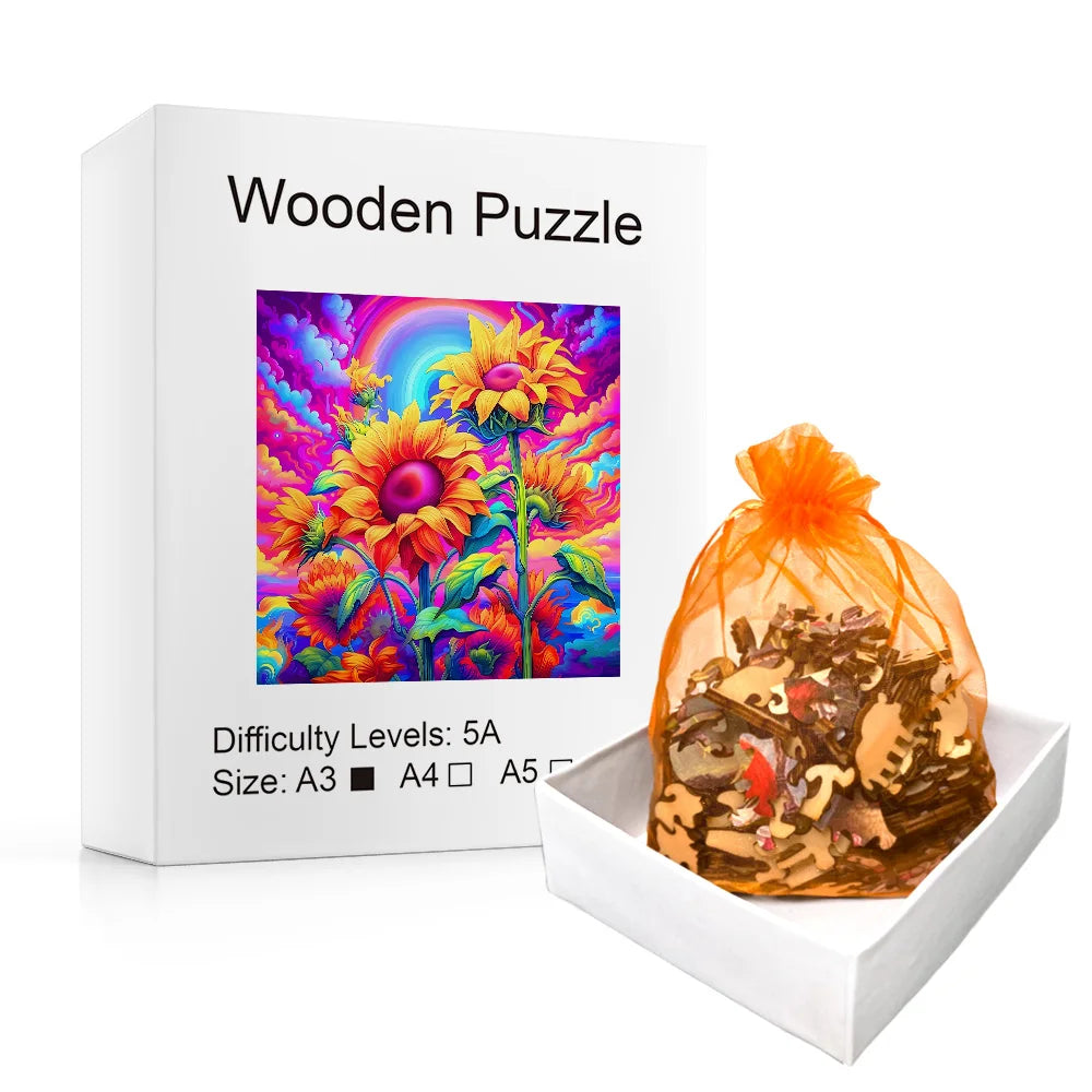 Joyful Sunflowers | Wooden Puzzle