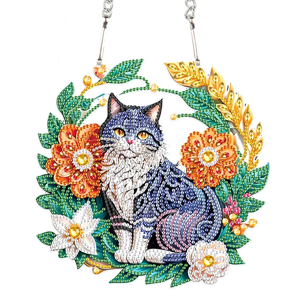 Decorative Cat Hanger | Diamond Painting