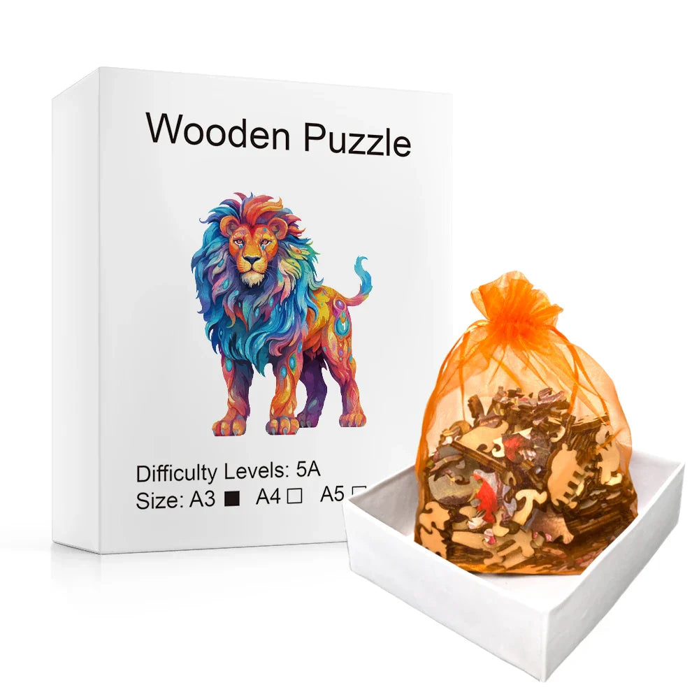 Cool Lion | Wooden Puzzle