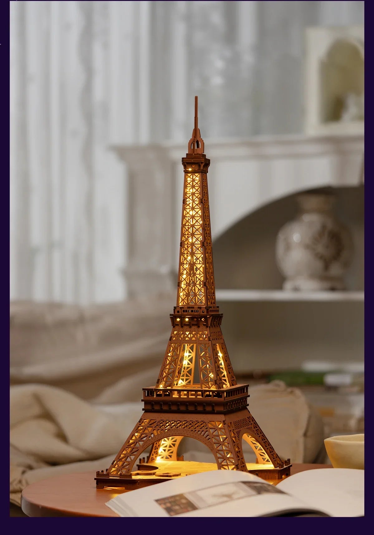 Eiffel Tower at Night | Wooden Construction Kits