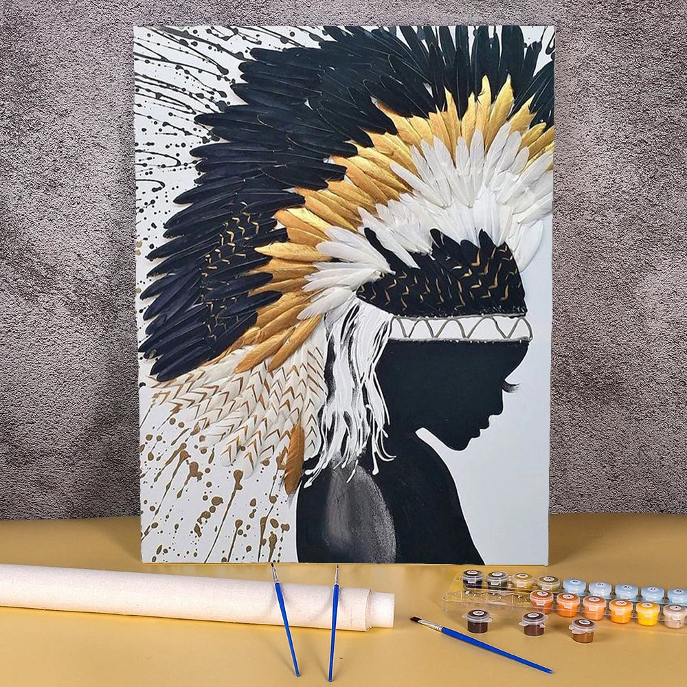 Woman with a Varen crown | Number Painting