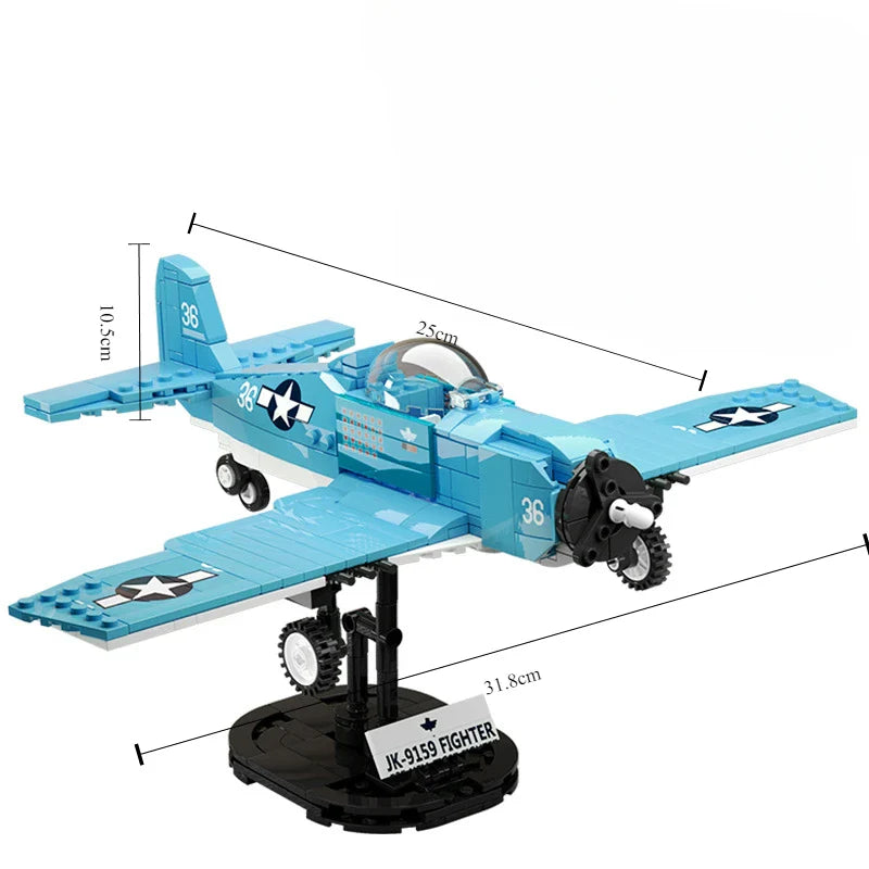 Blue fighter jet | Building blocks