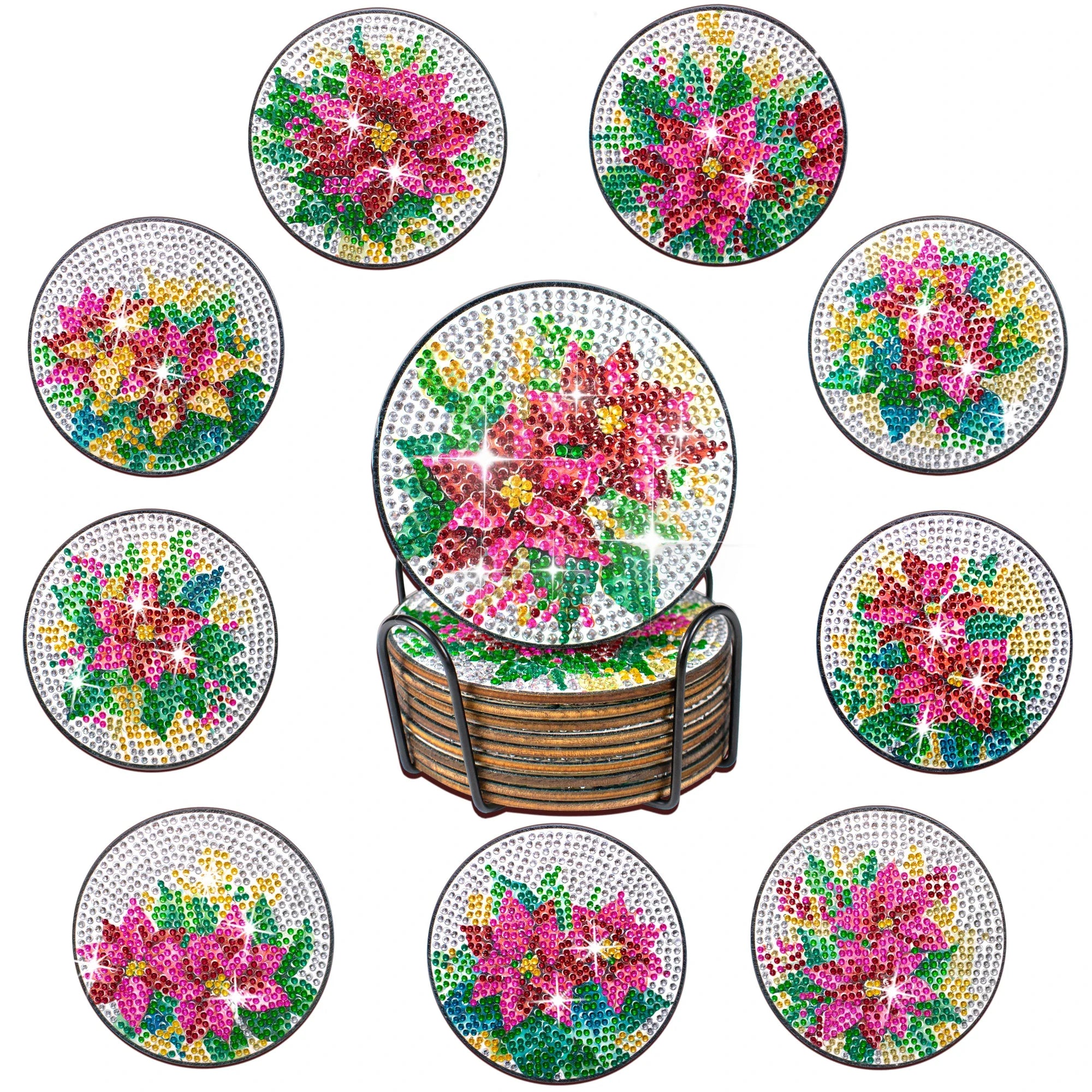 Flowers Coasters | Diamond Painting