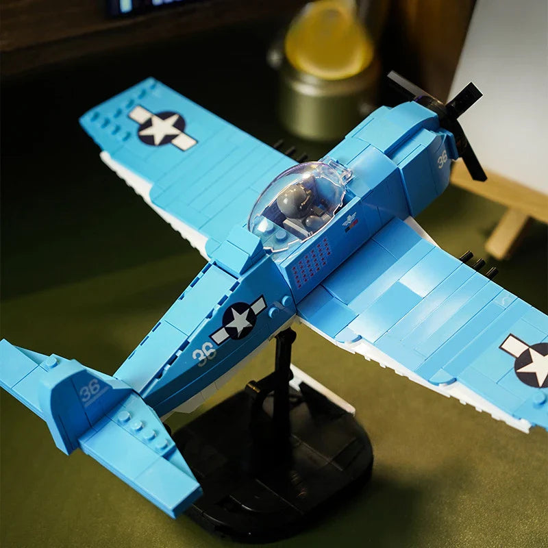 Blue fighter jet | Building blocks
