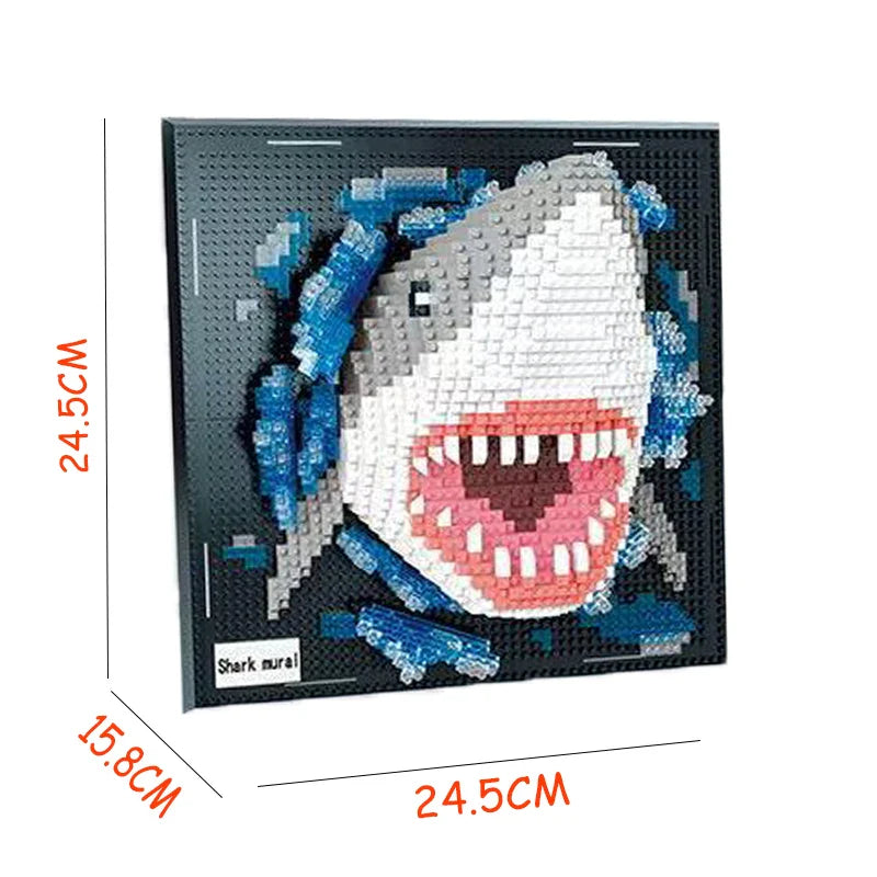 Shark on Building Plate | Building Blocks