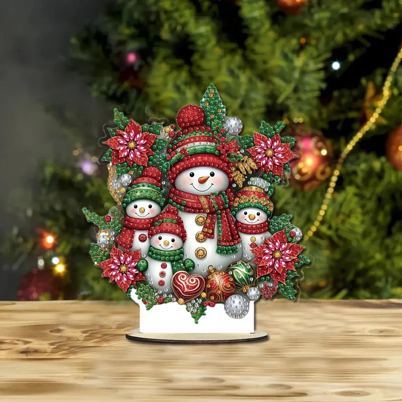 5D Snowmen Family | Diamond Painting
