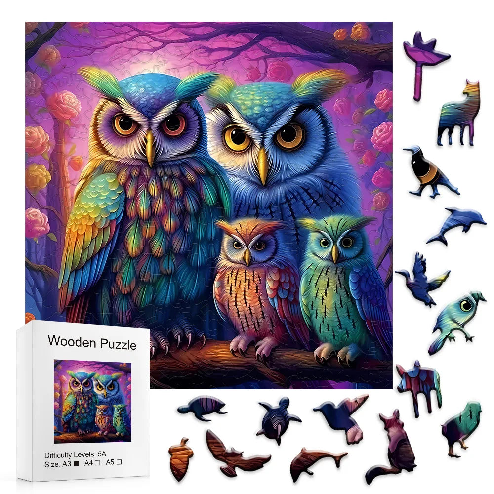 Owl Family | Wooden Puzzle