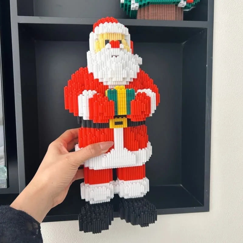 Santa Claus with Gift | Building Blocks