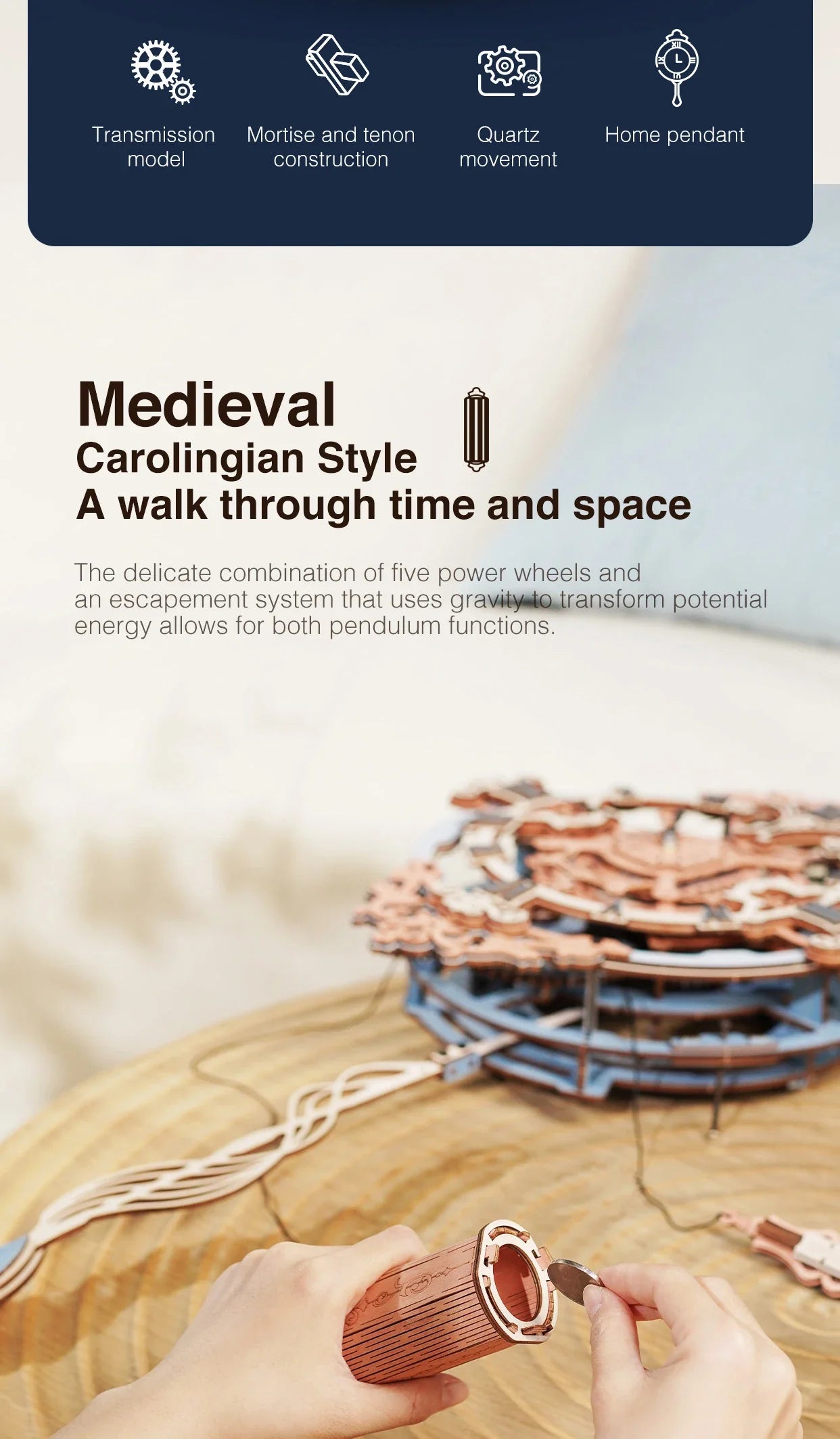 Hinged Clock | Wooden Construction Kits