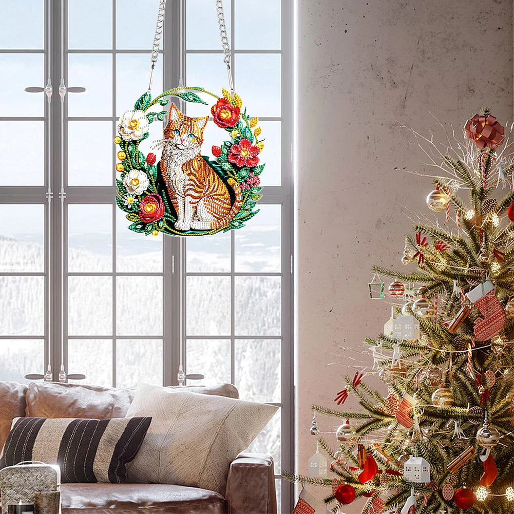 Decorative Cat Hanger | Diamond Painting
