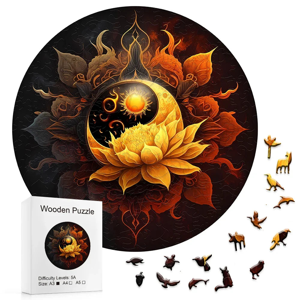 Moon Flowers | Wooden Puzzle