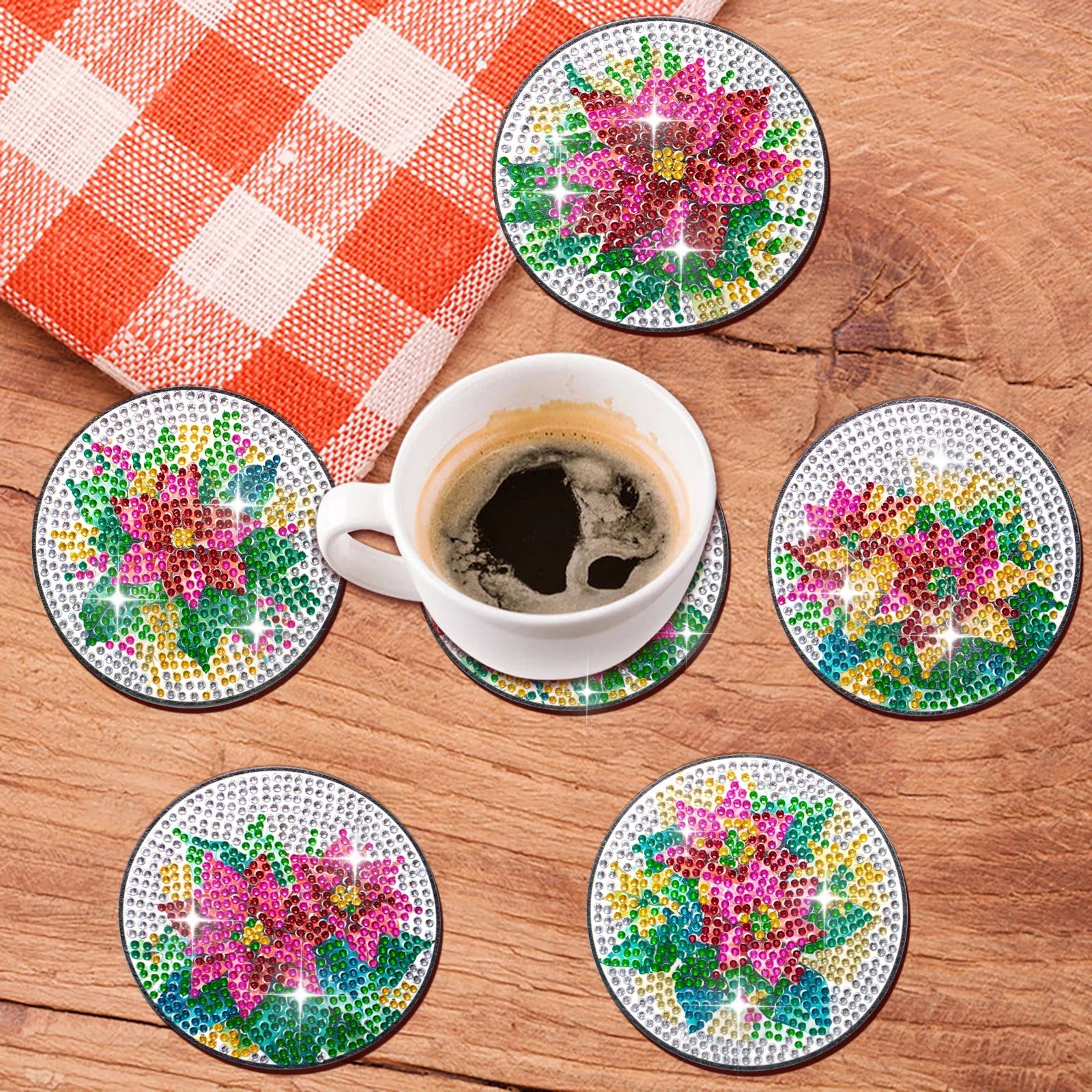 Flowers Coasters | Diamond Painting