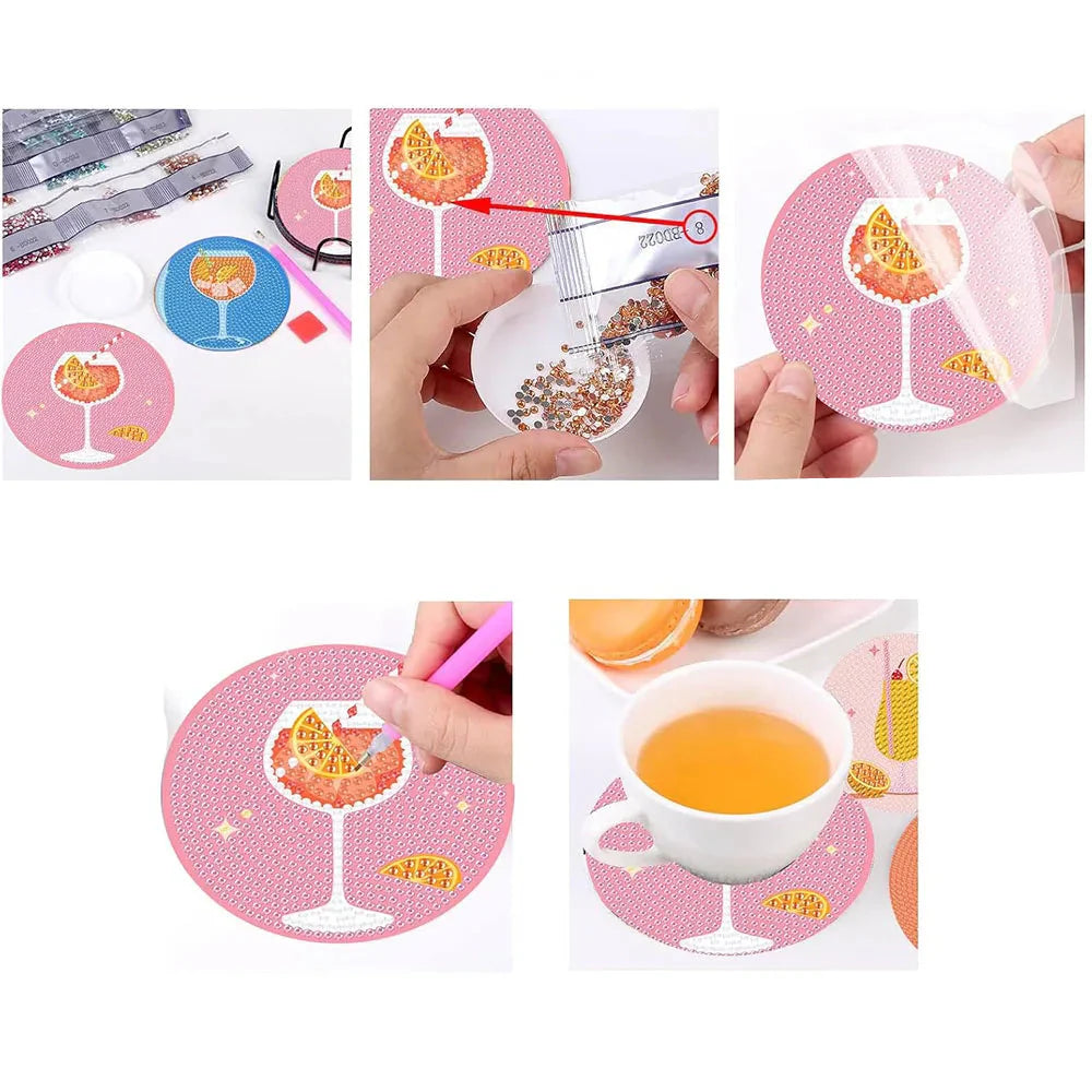 Colorful Cocktail Coasters | Diamond Painting