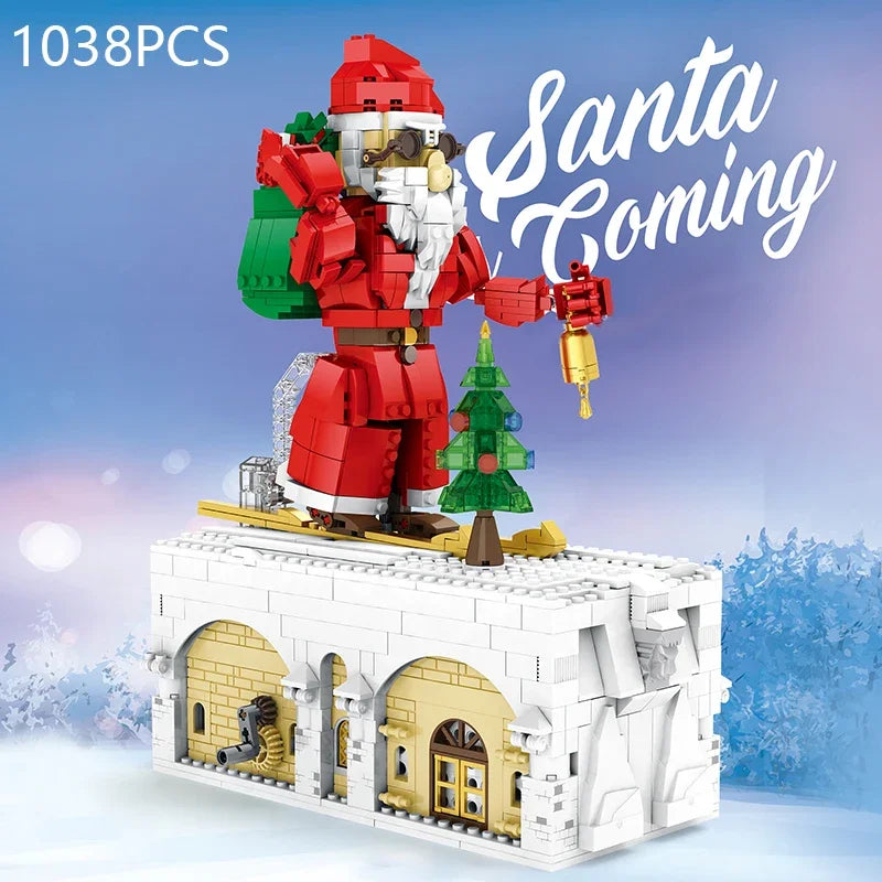 Santa Claus on skis | Building blocks