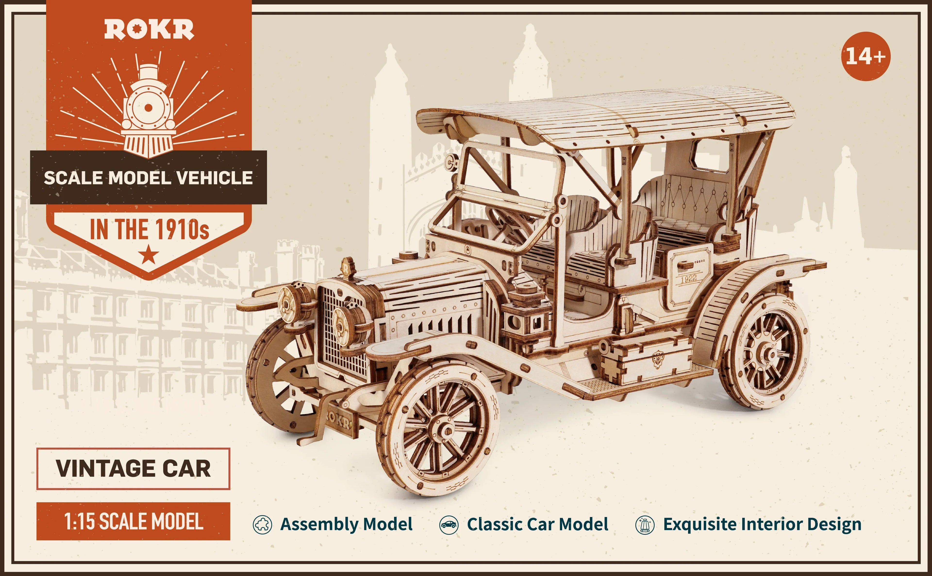 Vintage Auto | Wooden Construction Kits