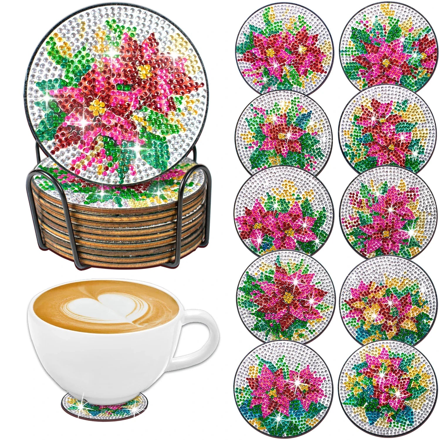 Flowers Coasters | Diamond Painting