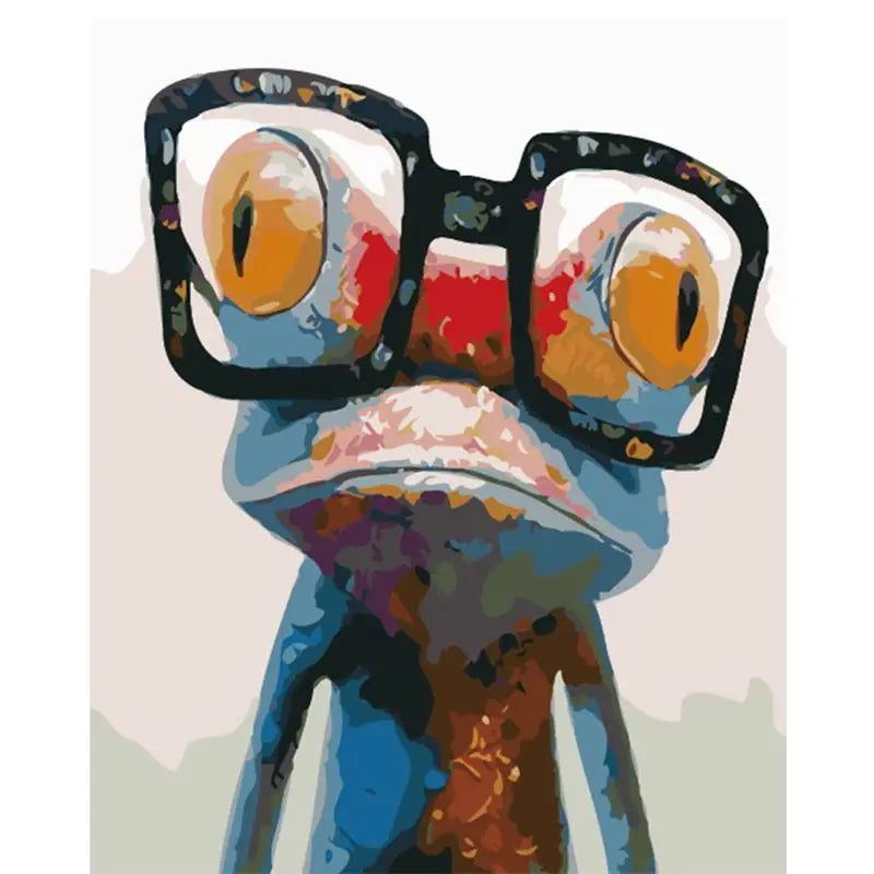 Crazy Frog with Glasses | Number Painting