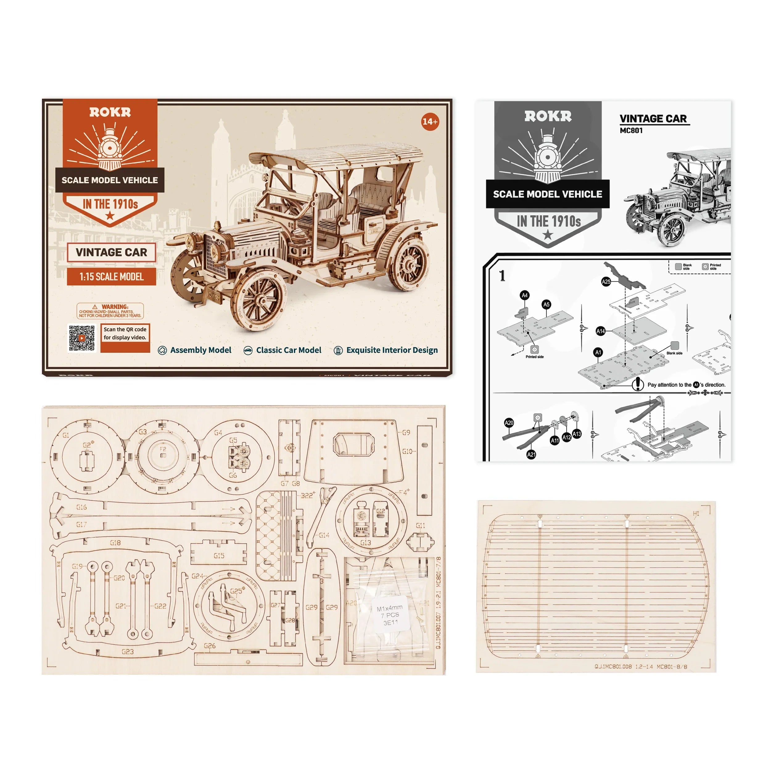 Vintage Auto | Wooden Construction Kits