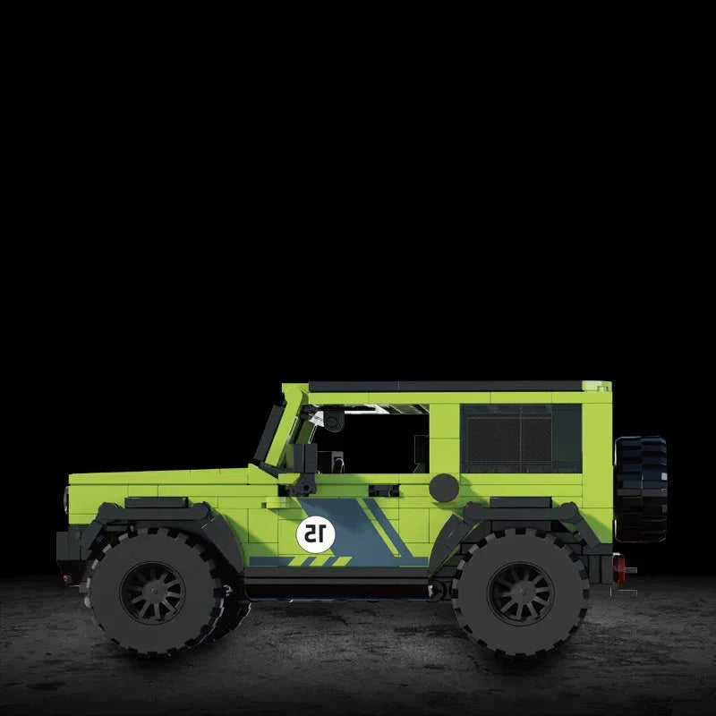 Green race car | Building blocks