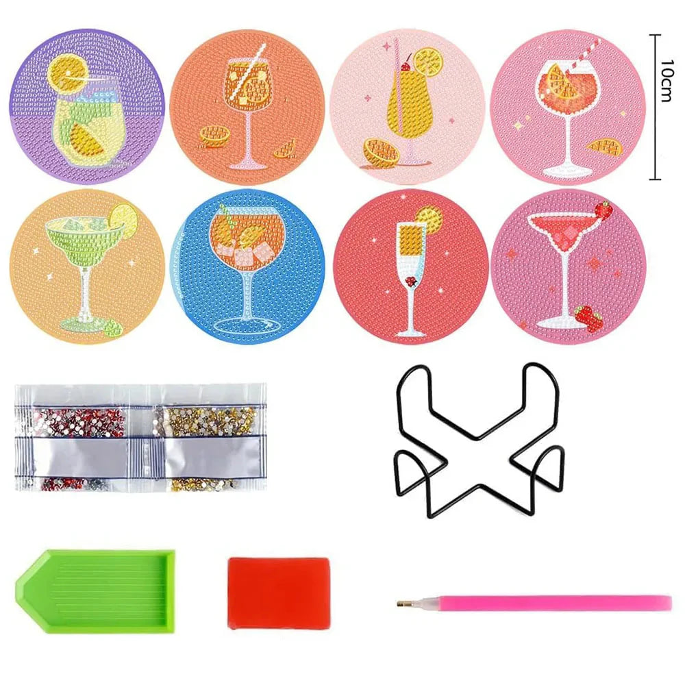 Colorful Cocktail Coasters | Diamond Painting