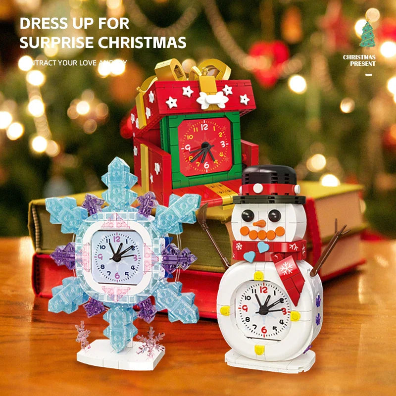 Snowman clock | Building blocks