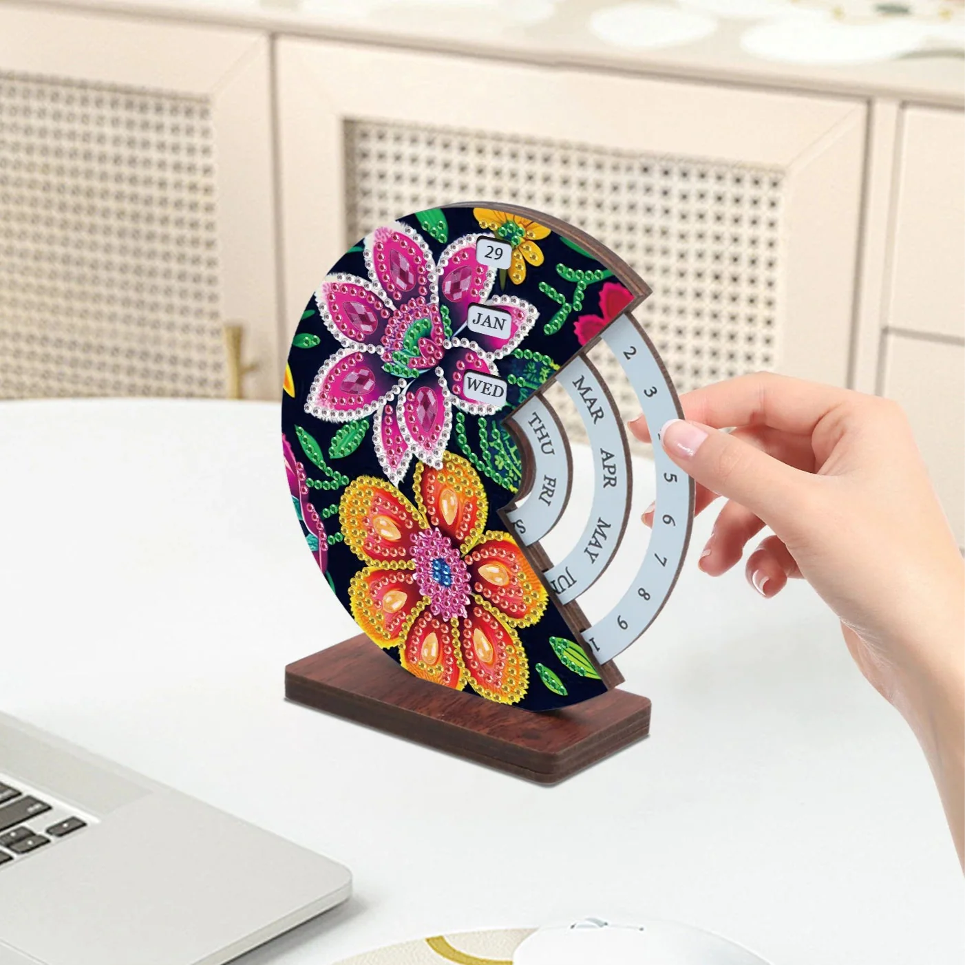 Pink & Orange Flower | Calendar | Diamond Painting